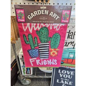 Welcome Friends Garden Flag 18x12 Inch By Magnolia Lane Cactus Design